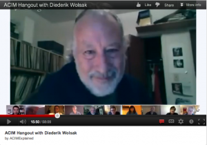 ACIM Hangout - Diederik Wolsak - screen snap from video presentation-meeting