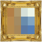 gilded frame, fixated on a few pixels, blown out of proportion, out of context