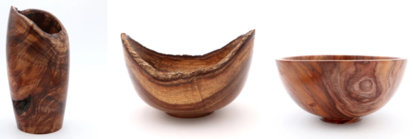 Koa wood bowls - lathed by Craig Villarrubia