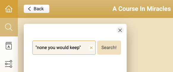 Web Edition of A Course In Miracles from Foundation for Inner Peace - desktop view (search example 1a)