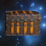 treasure chest with Pleiades background